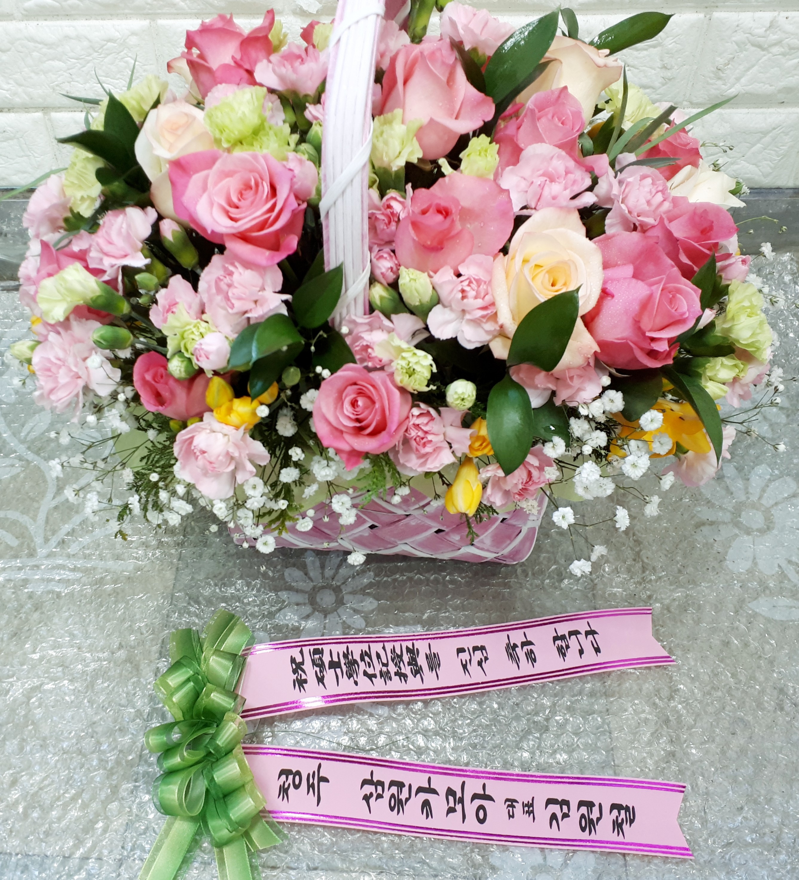 예도화환 출고 전 QC 체크 현장 사진