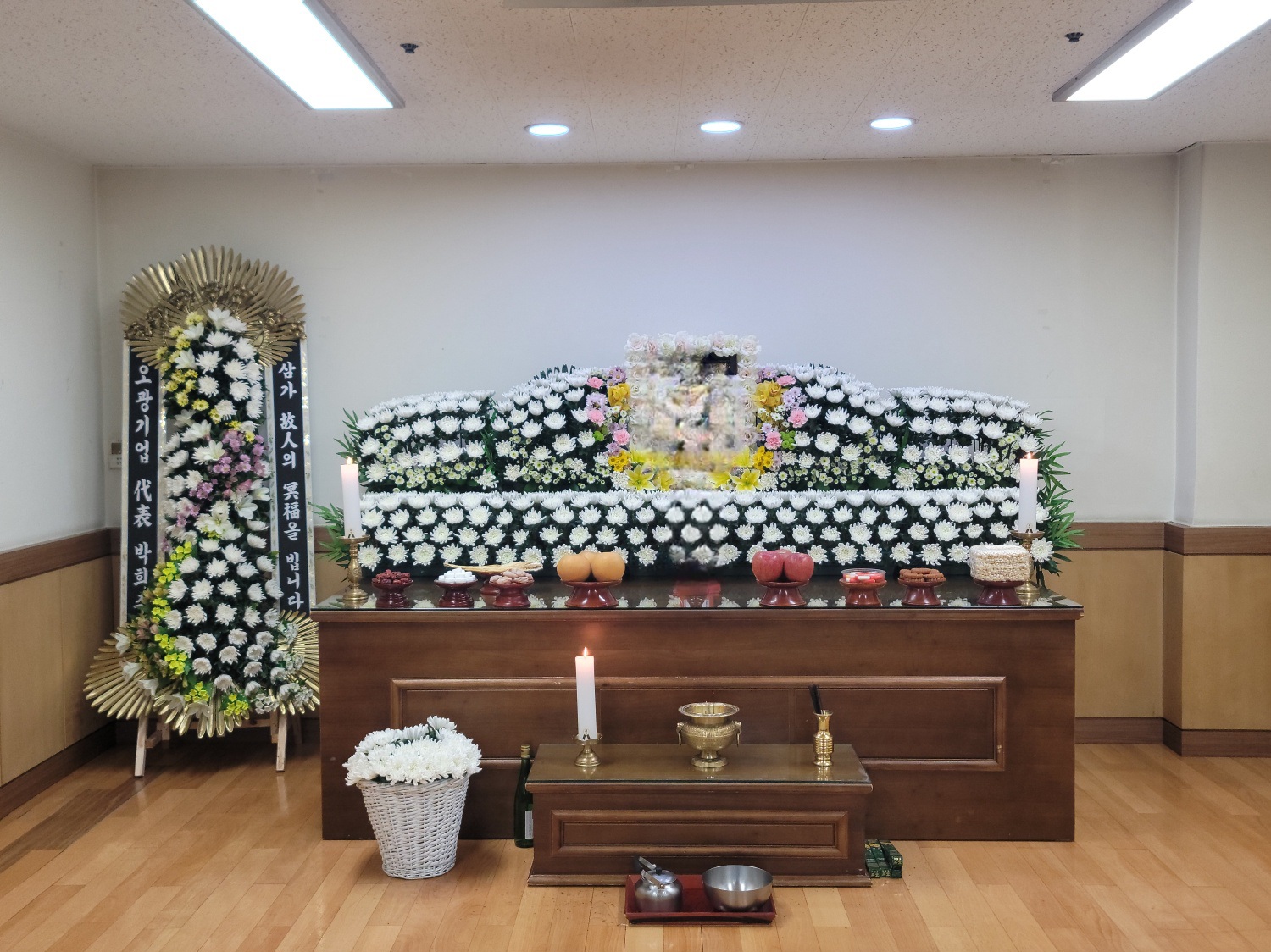예도화환 근조화환 제작·QC 검수 과정 사진