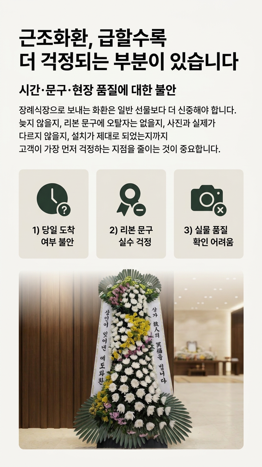 예도화환 고급 일반 근조화환 3단 기본형 정면 사진