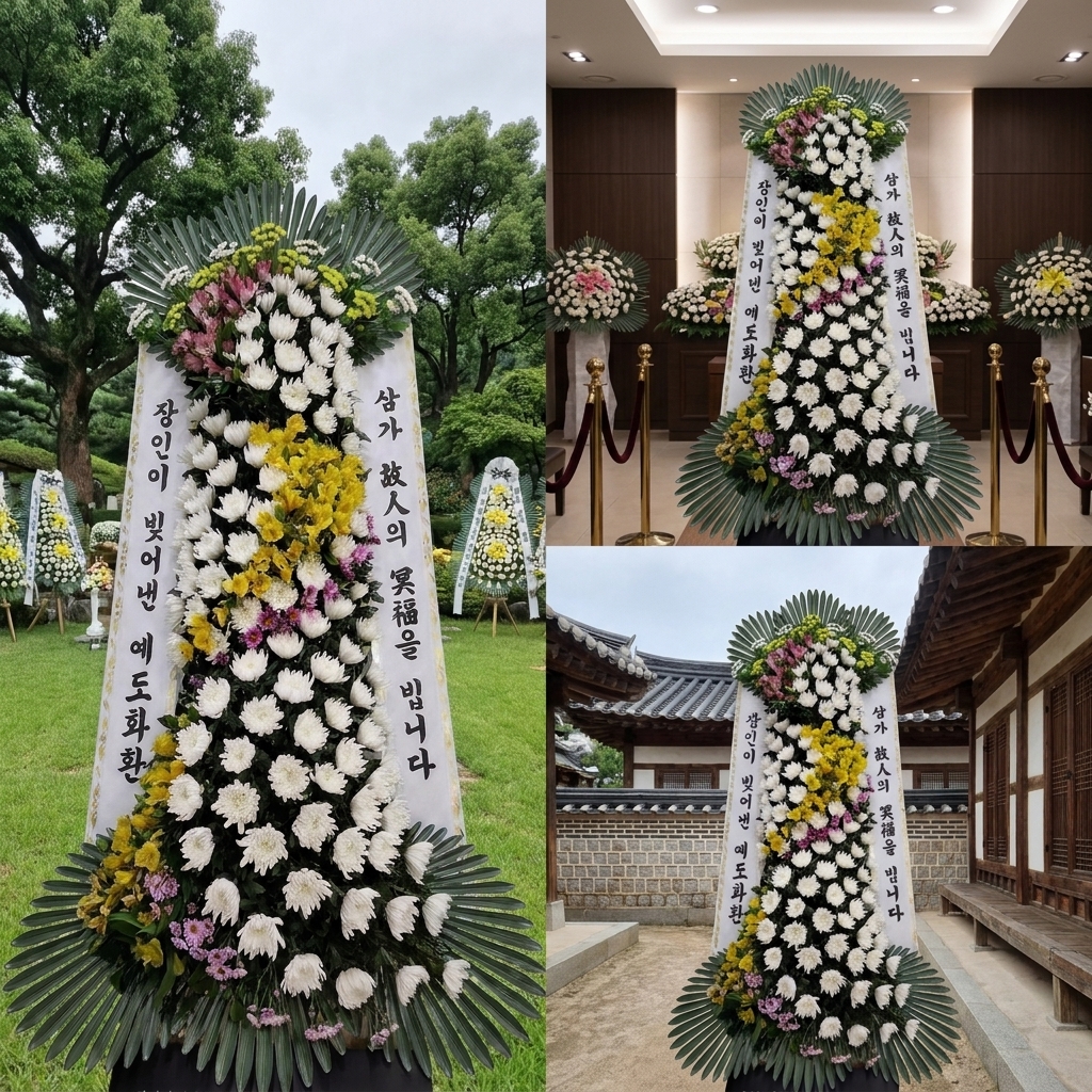 예도화환 근조화환 대표 상품 실제 제작 사진
