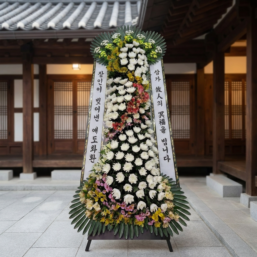 예도화환 3단 특가·기본·고급·Deluxe 일반 근조화환 볼륨 차이 비교