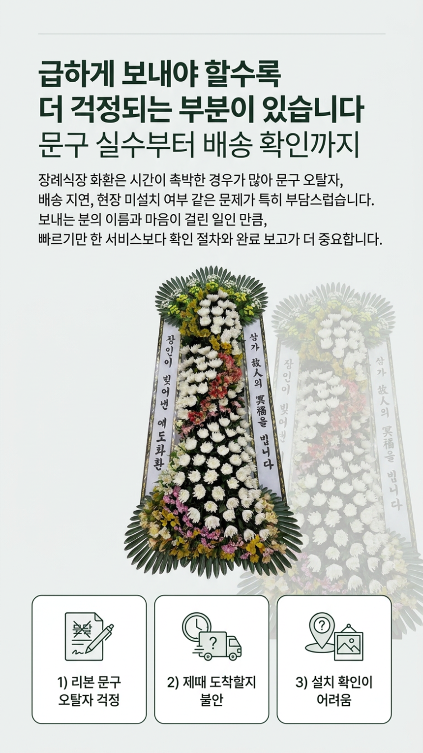 예도화환 일반 3단 특가·기본·고급·Deluxe 볼륨 비교