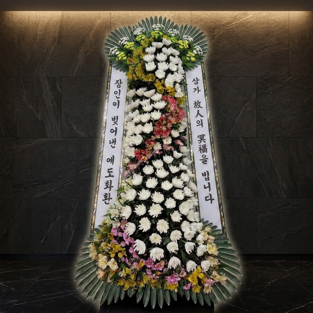예도화환 명품근조 등급별 볼륨 및 구성 차이 비교 사진