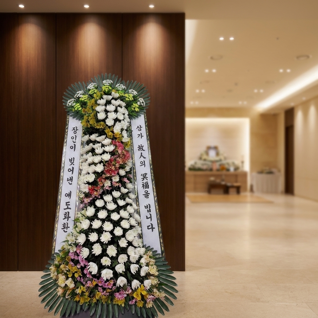 예도화환 명품근조 등급별 볼륨 및 구성 차이 비교 사진