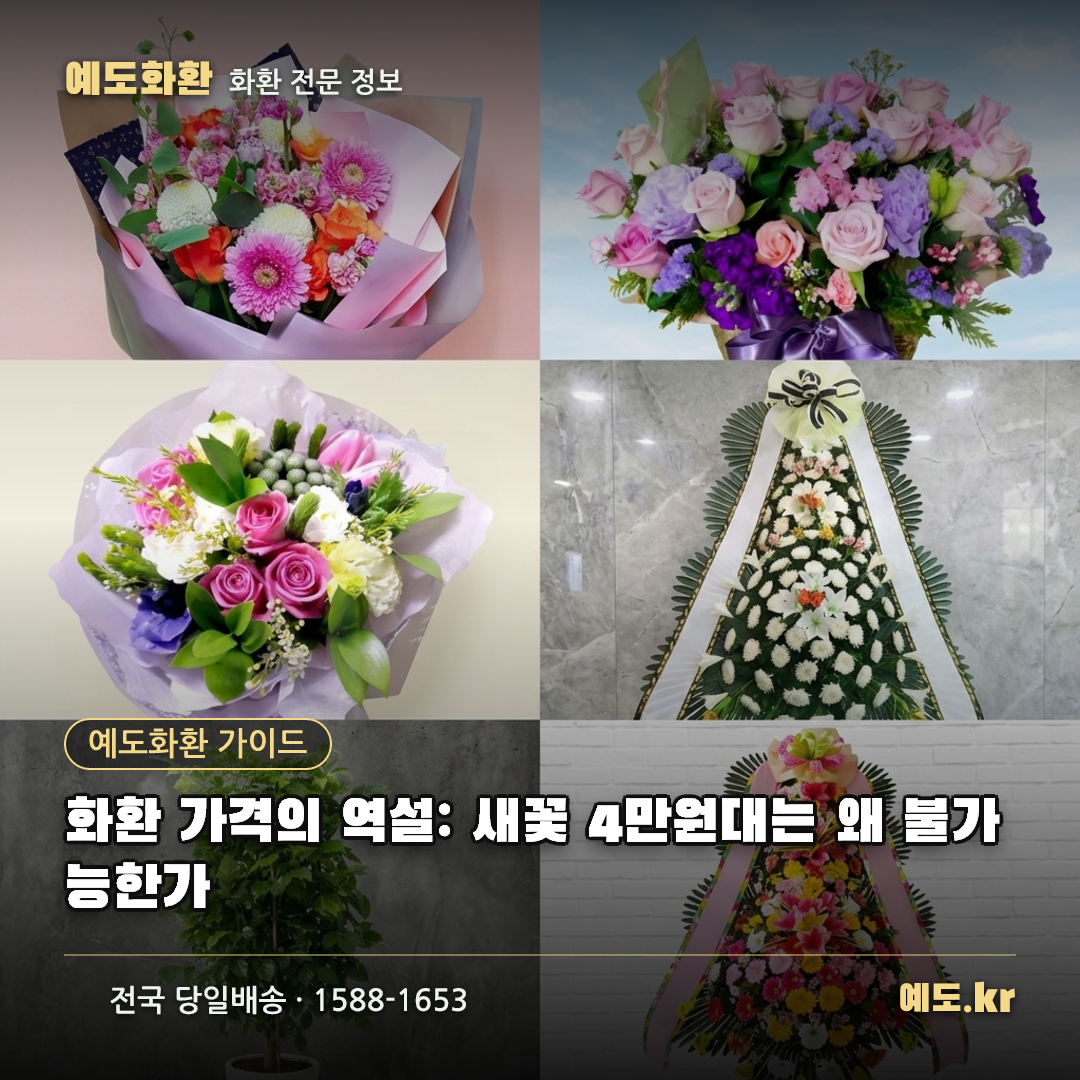 화환 가격의 역설: 새꽃 4만원대는 왜 불가능한가 - 예도화환