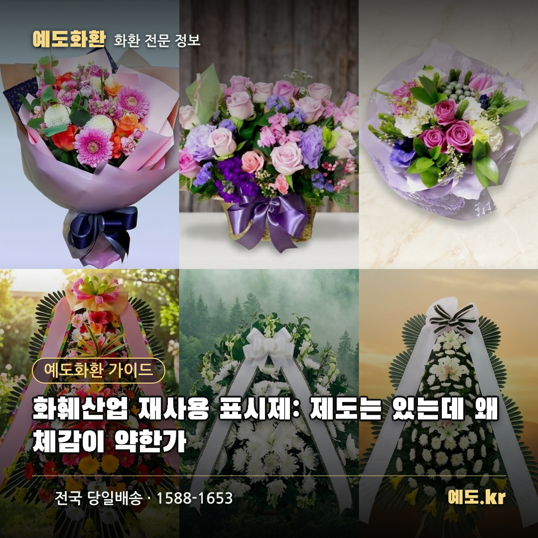 화훼산업 재사용 표시제: 제도는 있는데 왜 체감이 약한가 - 예도화환