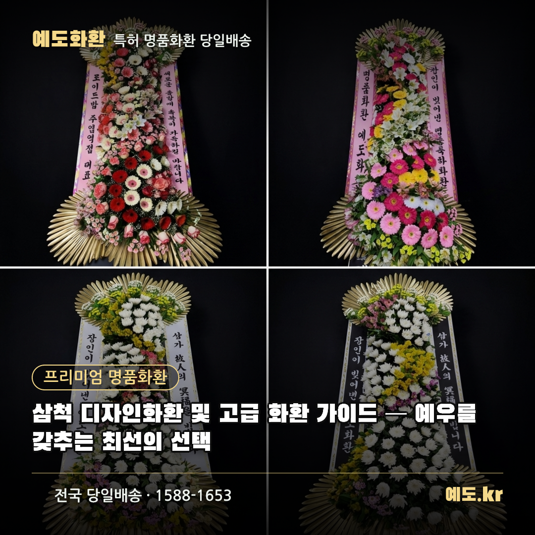 삼척 디자인화환 및 고급 화환 가이드 — 예우를 갖추는 최선의 선택 - 예도화환