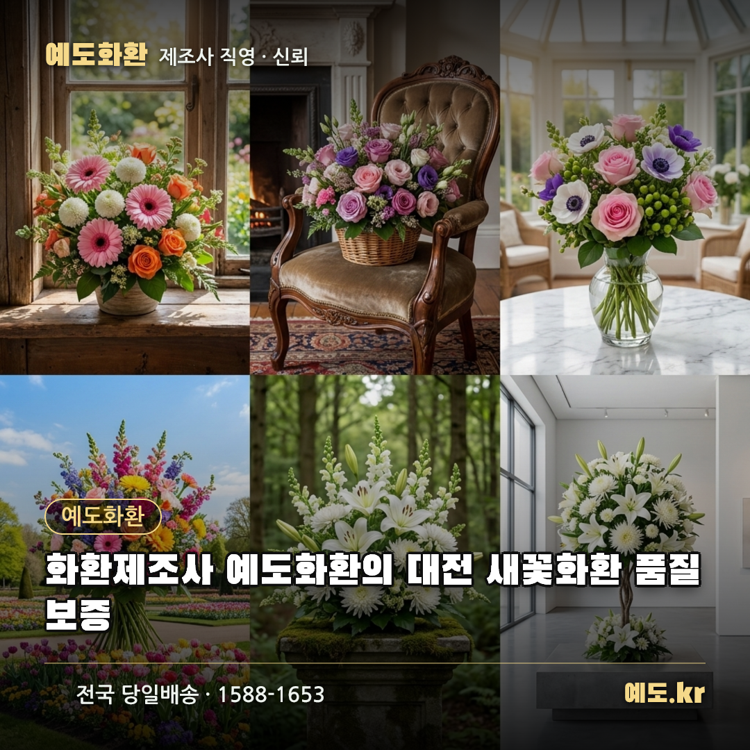 화환제조사 예도화환의 대전 새꽃화환 품질 보증 - 예도화환