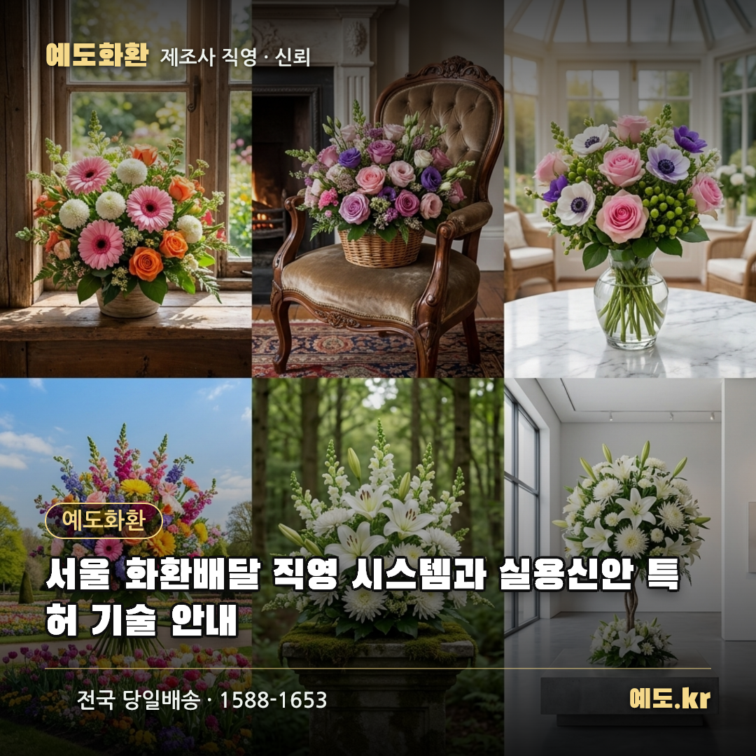 서울 화환배달 직영 시스템과 실용신안 특허 기술 안내 - 예도화환